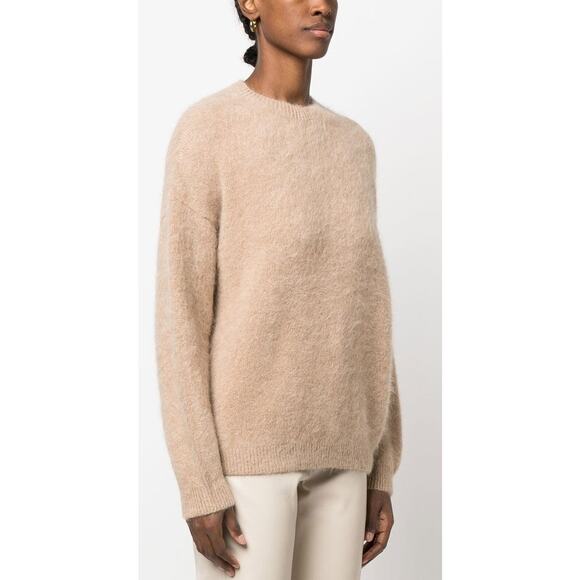 Lauren Manoogian Size 1 Small New Suri Alpaca Long Sleeve Crew Sweater Camel NWT - Picture 2 of 9